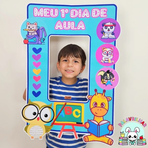 Moldura para Fotos - 1º Dia de Aula - ABC