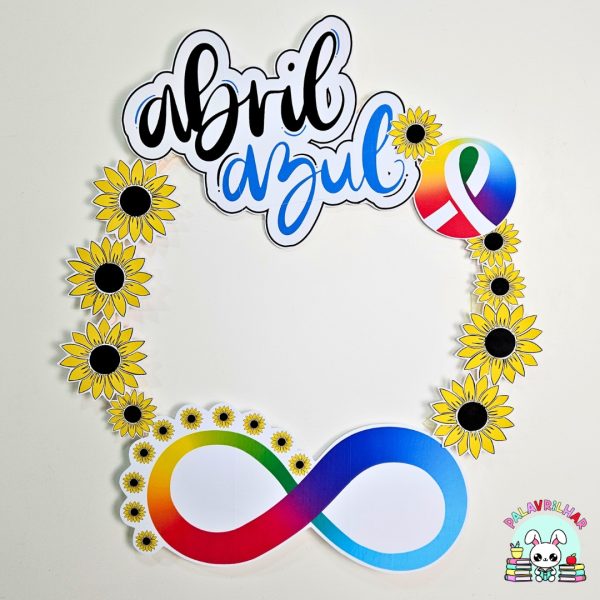 Moldura para Fotos - Abril Azul