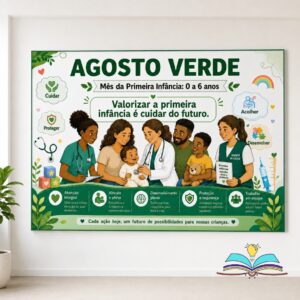 Agosto Verde destaca a importância da primeira infância, promovendo cuidado, proteção, saúde, afeto e oportunidades para cada criança crescer plenamente.